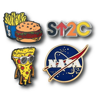 Custom Lapel Pins - 1/2" (0.5") Cloisonne Hard Enamel