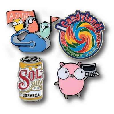 Custom Lapel Pins - 2" Die Struck Iron Soft Enamel